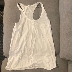 Lululemon racer back tank, white, size 8